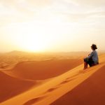 Marruecos, Sahara, puesta de sol