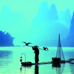 China, pescador en Guilin