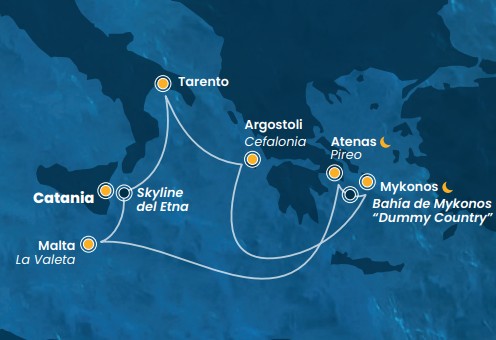 Itinerario Cruceros Costa Fascinosa Verano 2026