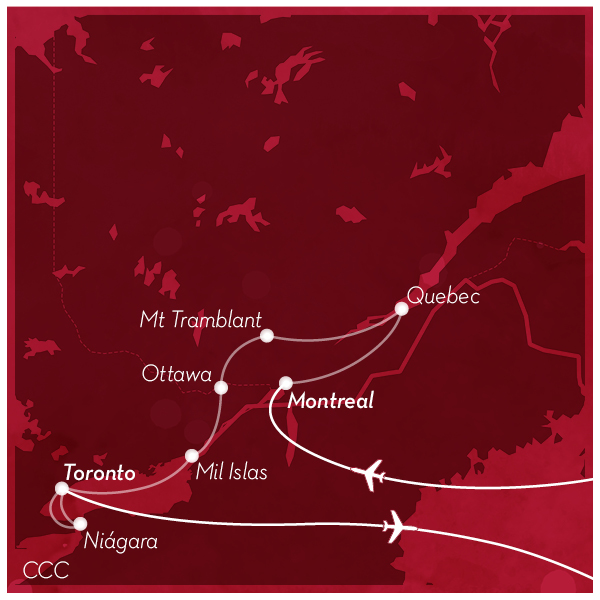Mapa Circuito Clásicos del Canadá