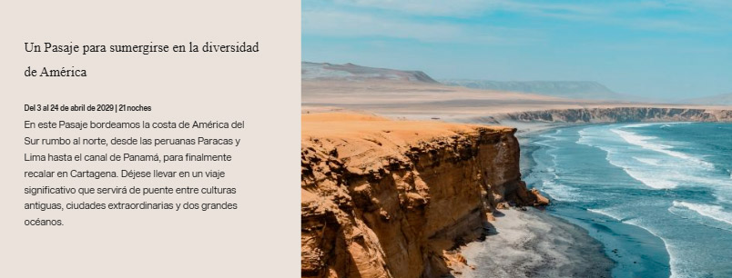 Etapa 6 Crucero Vuelta al Mundo EXPLORA I